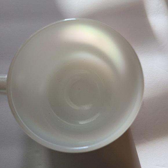 Vintage Federal Glass USA Iridescent Coffee Mug Unicorn Opalescent - Picture 5 of 5